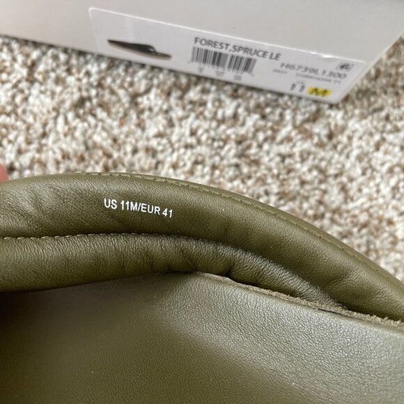 VINCE | New Forest Green Espadrille Platform Leather Flip Flop - Picture 9 of 11